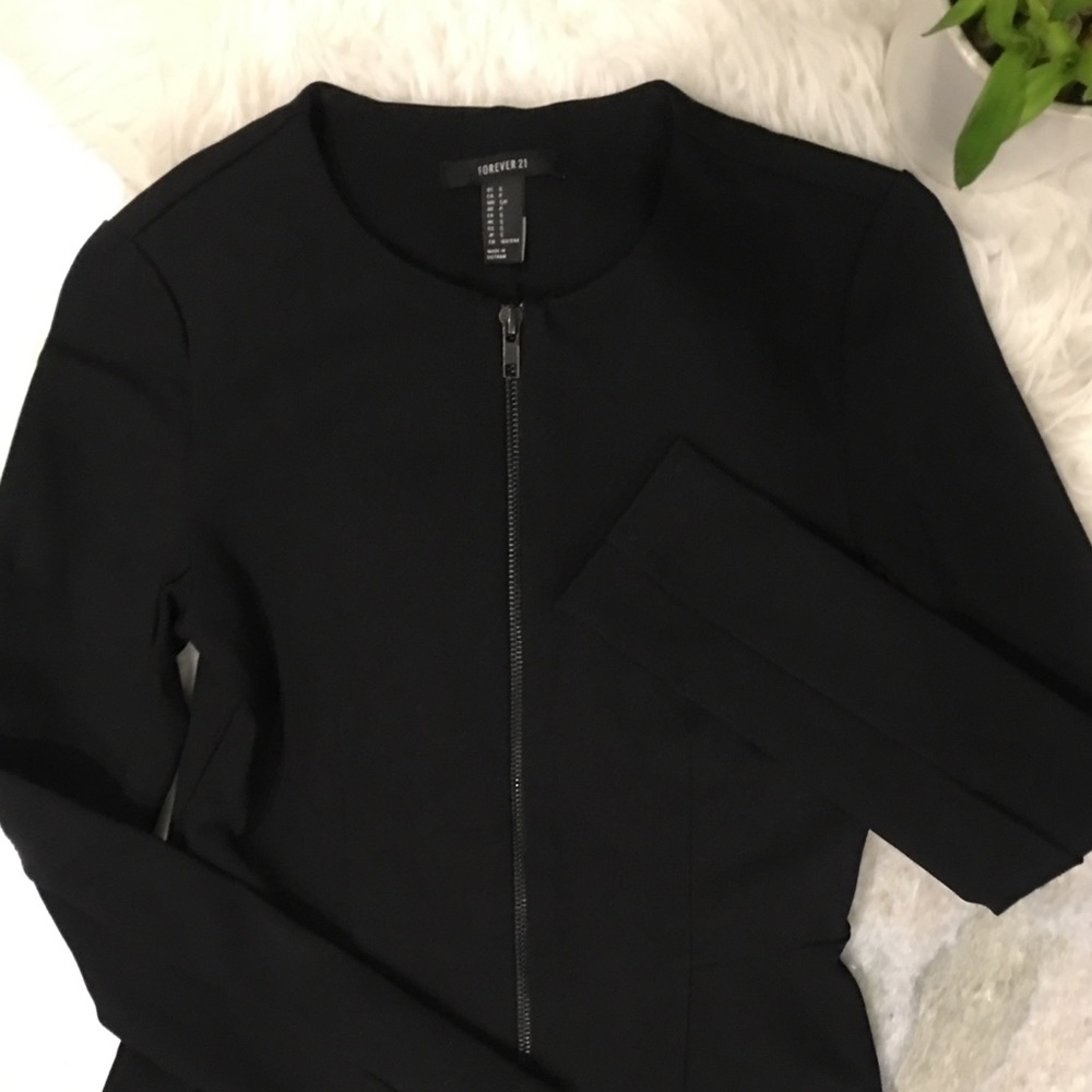 Black peplum jacket